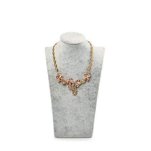 Oirlv Velvet 3-Dimensional Jewelry Stand Necklace Pendant Chain Jewelry Bust Display Holder/necklace bust (H:11.42") - size: H11.42"