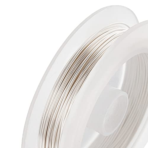BENECREAT 20 Gauge Wire Jewelry Silver Copper Wire Tarnish Resistant Beading Wire for Craft Jewelry Making, Wreaths, Weaving, Pendant Wrapping, 33 Feet - color: Silver, size: 20-Gauge(33-Feet/11-Yard)