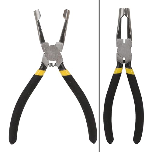 LED Pixel Plier, Insulated Gripping Pusher Clamp Tool, Specialty Plier Forceps for Perforated Word Row Hole, Piercing String, Cloth Lamp Light Bulb, Advertising Production Line Lights