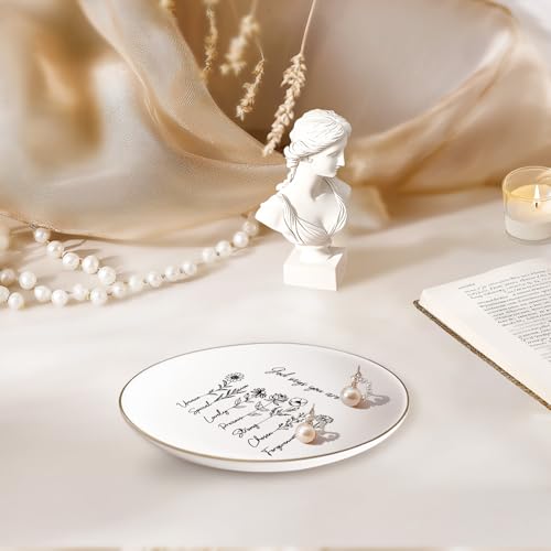LITTLEBIGGER God Says You are – Ring Tray, Confirmation Gifts for Teen Girls, Christian Gifts for Women, Christian Jewelry Dish, Religious Gifts for Women, Graduation Gifts – Jewelry Dish Tray - style: Inspirational-Round