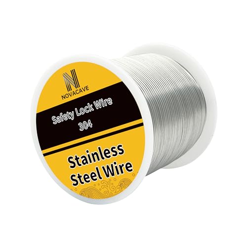 304 Stainless Steel Wire - Safety Lock Wire 1lb Spool, for Secure Bolts or Nuts (1.0MM) - size: 1.0 MM