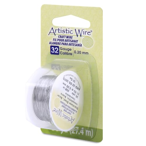 Artistic Wire, 32 Gauge Stainless Steel Craft Wire, 30 yd - size: 32 Gauge, style: Dispenser Spool