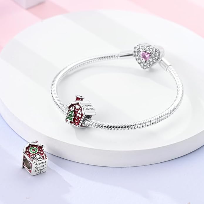 MULA 925 Sterling Silver Charms for Bracelets and Necklaces Family Letters Dangle Pendants Airplane Travel Beads Family Tree Jewelry Charms for Women