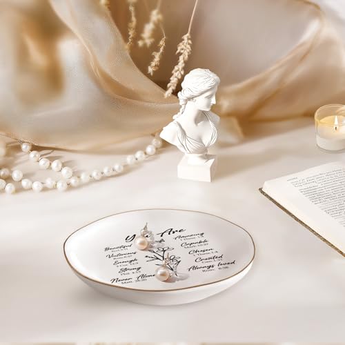 LITTLEBIGGER Christian Gifts for Wome – Bible Verses Jewelry Tray, Spiritual and Religious Gifts for Women, Christian Gifts – Personalized Jewelry Dish, Christmas Gift – Religious Ring Dish - style: You Are-Heptagon