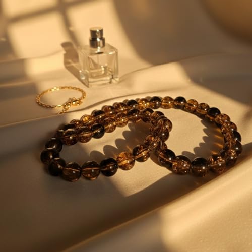 DandS ltd Crackle Lampwork Glass Beads for Jewelry Making, Dark Amber, Vibrant DIY Bracelets, Necklaces, Beading Supplies & Craft Kits for Handmade Jewelry, 80pcs 0.39 inch (10mm), #J254-10 - color: Dark Amber