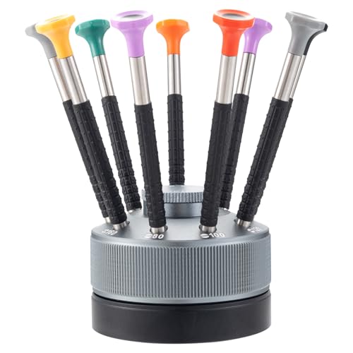 Watch Screwdriver Set with 9pcs Precision Slotted and Phillips，9pcs Different Sizes With 9 Extra Replace Blades Watchmaker Screwdriver Set for Watch/Eyeglass/Jewelry Repair