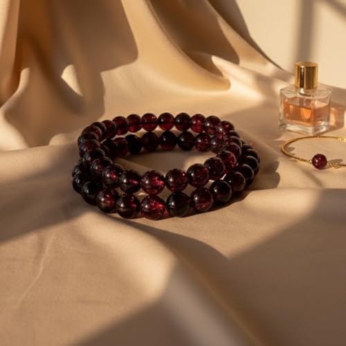 DandS ltd Crackle Lampwork Glass Beads for Jewelry Making, Red Garnet, Vibrant DIY Bracelets, Necklaces, Earrings, Beading Supplies & Craft Kits for Handmade Jewelry, 80pcs 0.39 inch (10mm), #J282-10 - color: Red Garnet