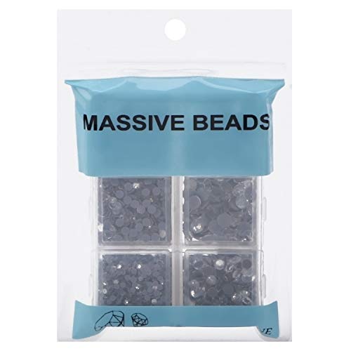 4000pcs Mixed Size Hot Fix Round Crystals Gems Glass Stones Hotfix Flat Back Rhinestones (Clear Crystal) - color: Clear Crystal, size: 4000 Count (Pack of 1)