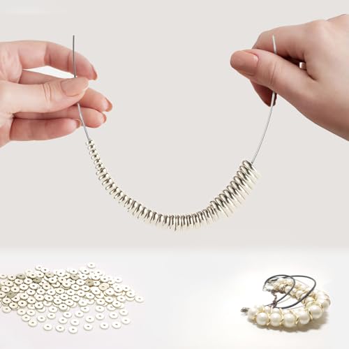 200pcs Silver Plated Brass Flat Disc Spacer Beads for DIY Bracelet, Necklace Jewelry Making (Silver-4mm) - color: Silver-4mm