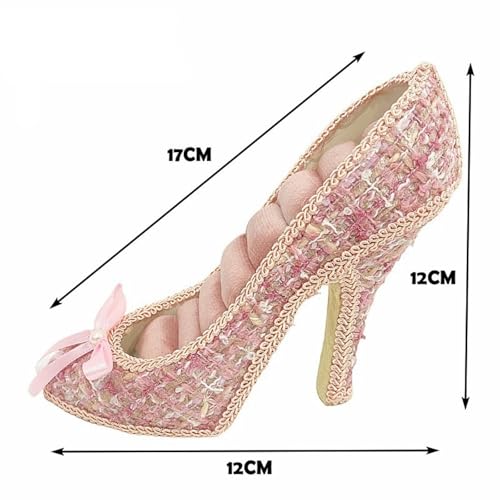 Vaveren High Heel Shoes Rings Holder Storage Rack Women Girls Showcase Gift Jewelry Display Stand Organizer for Home Tabletop Dresser