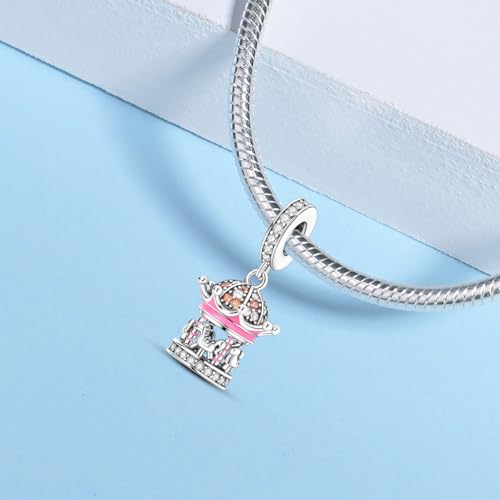 925 sterling silver bracelet necklace pendant, women's jewelry gift, dream catcher net bead pendant, suitable for original bracelets, parties, birthday jewelry gifts - color: KJC913