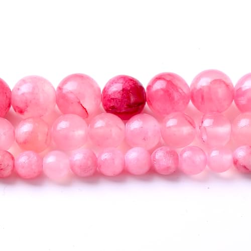 Blood Red Persian Jade Stone Beads for Jewelry Making DIY Bracelet Necklace Jewelry Making 1 Strand 15.5inch 4MM - color: Blood red Persian jade, size: 4MM