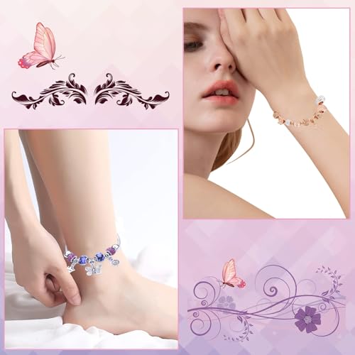 Bracelet Chains for Jewelry Making, 15 PCS Stainless Steel Snake Chain Bracelets,DIY Jewelry Making, Unisex Charm Bracelet Craft Supplies for Women Men.