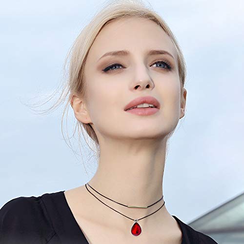 Honbay 20PCS 10x14mm Alloy Glass Crystal Waterdrops Teardrops Charms Pendant for Necklaces, Bracelets, Earrings, Jewelry Making and DIY Crafts - color: Red