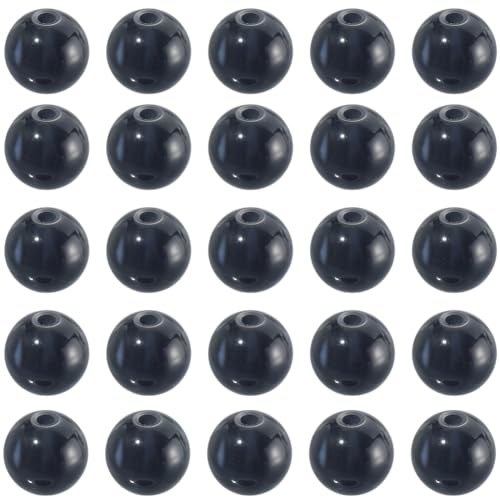 1 Box 6MM 120PCS Natural Black Onyx Agate Gemstone Beads with Holes Round Stone Crystal Energy Power Polished Smooth Spacer Bead for Jewelry Making Bracelets Necklaces DIY Craft Supply