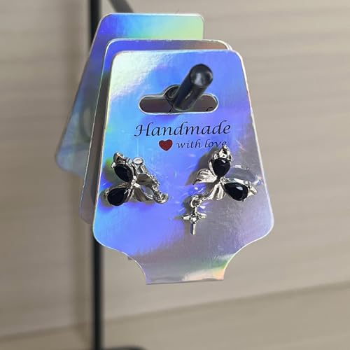 210 PCS Bracelet Holographic Display Cards Sturdy Necklace Holder Cards Self Adhesive Jewelry Packaging Selling Card for Small Business of Keychain Earring Hair Band and Scrunchies Hanging - color: 210 Holographic