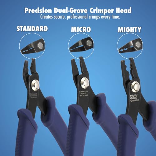 Beadalon Crimp Tool Micro - Fits Crimp Beads #0-1, Crimp Tubes #1, Blue Speckle, 5.25 in / 13.3 cm - color: Blue Speckle, size: Micro