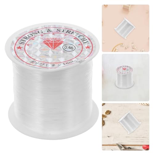 TEHAUX Satin Cord Crystal Thread - Nylon Beading Cord for Jewelry Making Crafts for Bead 0.45mm Diameter Rope 35M/Roll