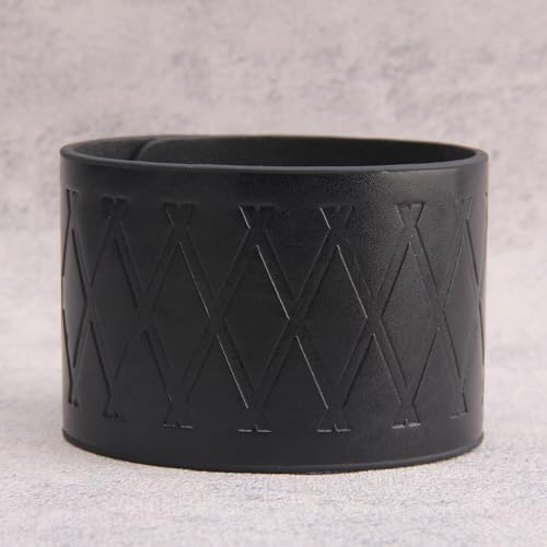 GelConnie Leather Cuff Bracelet Punk Braided Bracelets Rock Leather Wristbands Faux Mens Leather Bracelet Gothic Viking Bangle Adjustable Wrap Bracelet for Women,Men - color: MLPB087-Black