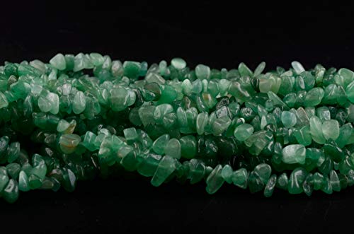 Natural Chip Stone Beads Green Aventurine 5-8mm About 400 Pieces Irregular Gemstones Healing Crystal Loose Rocks Bead Hole Drilled DIY for Bracelet Jewelry Making Crafting (5-8mm, Green Aventurine) - color: Green Aventurine