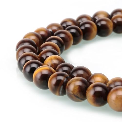 90pcs Adabele Natural Gold Yellow Tigers Eye Healing Gemstone 4mm (0.16 Inch) Small Round Beads Gem Stone Spacer for DIY Craft Jewelry Making GS12-4 - color: Tiger Eye Stone, size: 4mm (90pcs/1 Strand)