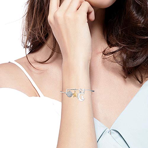 UPINS 60Pcs Expandable Blank Bangle Bracelets Adjustable Wire Bracelets for DIY Jewelry Making, Silver - color: Silver