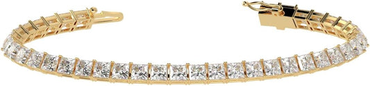 Houston Diamond District 2 to 28 Carat Lab Grown Diamond Classic Tennis Bracelet, 4-Prong Setting for Women (E-F Color, VS2-SI1 Clarity)