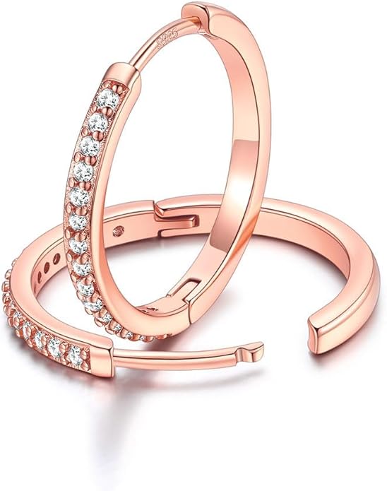 FaithHeart Sterling Silver Hoop Earrings for Women, Hypoallergenic Huggie Hoop Earrings Lightweight Small Cartilage Earrings Hoop Earring Dainty Everyday Earrings 6/8/10/12/14/15/16/18/20mm