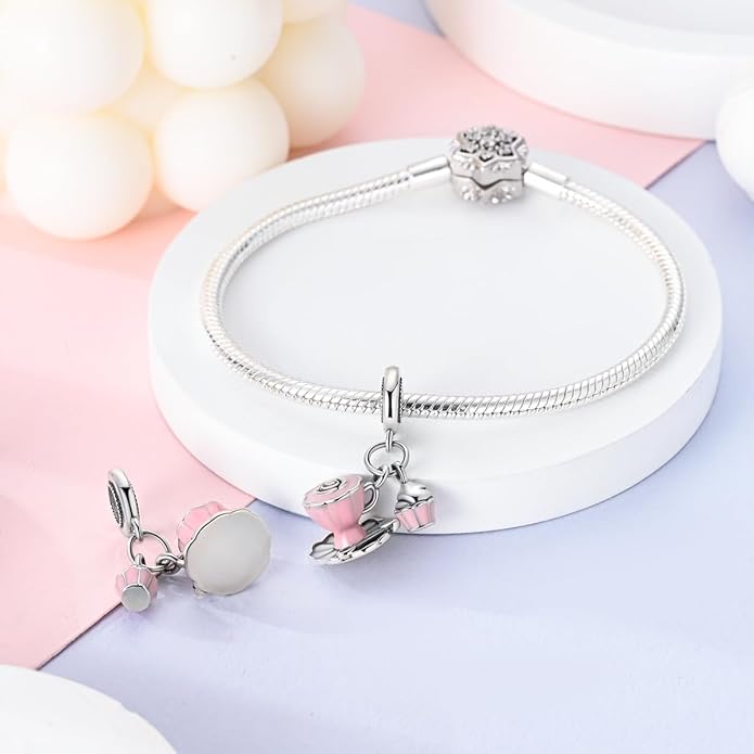 MULA 925 Sterling Silver Charms for Bracelets and Necklaces Airplane Passport Dangle Pendants Beads Butterfly Dragonfly Charms Jewelry Charm for Women