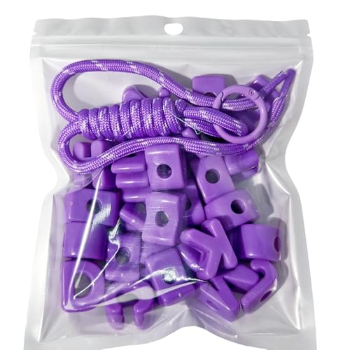26PCS Large 6mm Hole Letter Beads, 20mm Acrylic Beads A to Z,for DIY Jewelry Making Kit Friendship Bracelet Key Chain and Bag Charms (26 A to Z Purple) - color: 26 A to Z Purple
