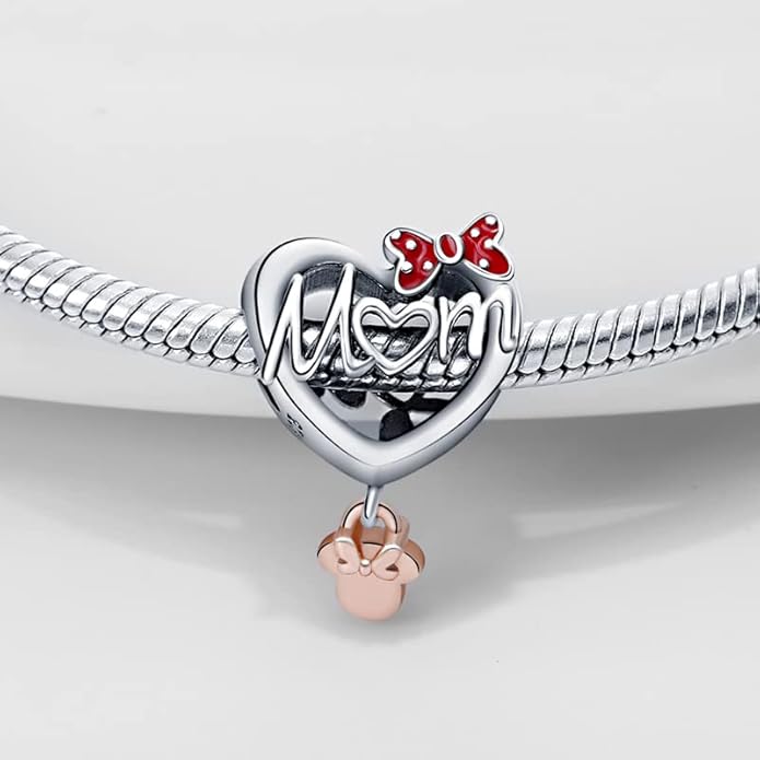 LIGHTDOG 925 Sterling Silver Charm fits Pandora Charm Bracelet Necklaces Pendant Bead Charms Jewelry Gift for Women Family Friends