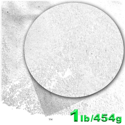The Crafts Outlet 1lb = 454g Plastic Microbeads Nohole 0.6mm Transparent Clear