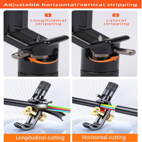 szhdxsy 8-28.6mm Wire Stripper, Armored Fiber Optic Cable Stripper, Coaxial Mid Span Cable Stripper, Radial Cutter Slitting Tools
