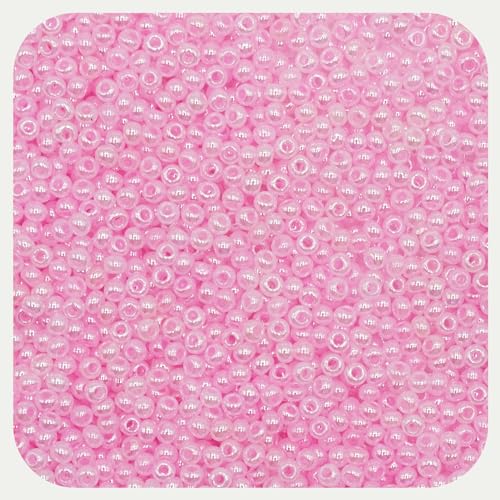 12/0 Pink Tiny Glass Seed Beads Bulk, 2mm 4400 Pcs Craft Pony Beads for Jewelry Making, Friendship Bracelet, Hair Braiding, DIY Necklace Key Chain - color: Pink, size: 2mm