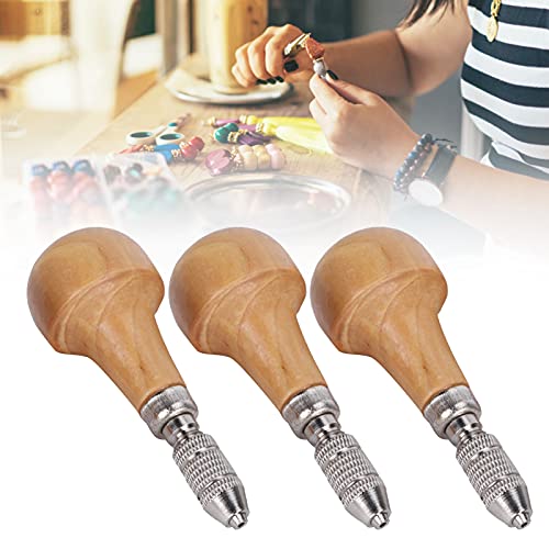 Single End Pin Vise, 3 Set Graver Type Chuck Single End Lock Nozzle Pin Vise Gold Jewelry Production Making Tool For Carving DIY Woodworking Electronic Assembly Model Making