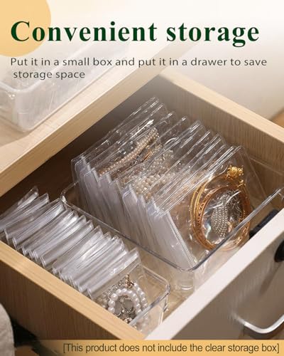 Jewelry Pouches Clear Travel PVC Jewelry Organizer, 100Pcs for Earrings Rings Necklaces Organizer bags - color: 100Pcs Earrings Bag 2.37x3.15 in