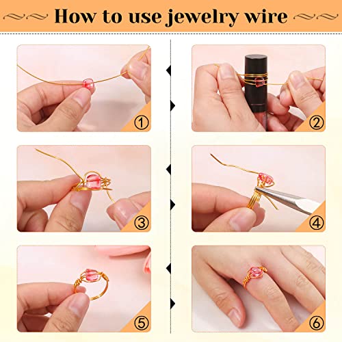 18 Gauge Jewelry Wire for Jewelry Making, Anezus Rose Gold Craft Wire Tarnish Resistant Copper Beading Wire for Jewelry Making Supplies and Crafting (Rose Gold) - color: Rose Gold