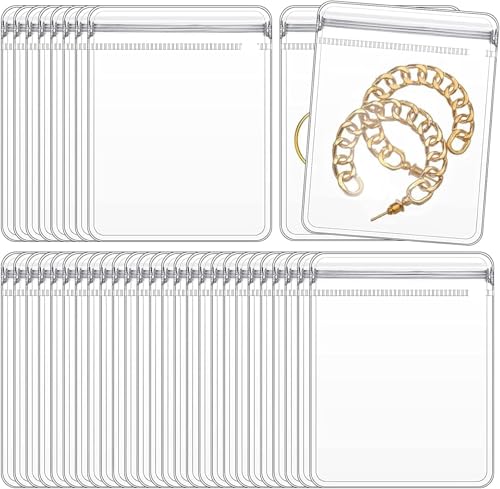 GSXRB PVC Hang Hole Anti Tarnish Jewelry Bags,Jewelry Bags Clear Plastic. Jewelry Pouch for Jewelry Rings and Earrings (prepunched4.33 * 4.33) - size: prepunched4.33*4.33