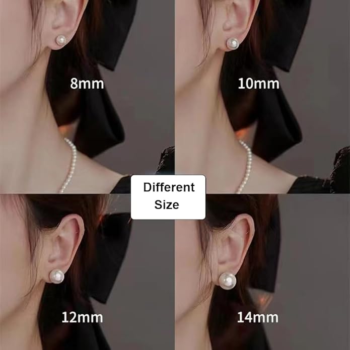 Pearl Clip on Earrings for Women Drop Clip Earrings for Women Gold Plated White Imitation Pearl Earrings Fashion