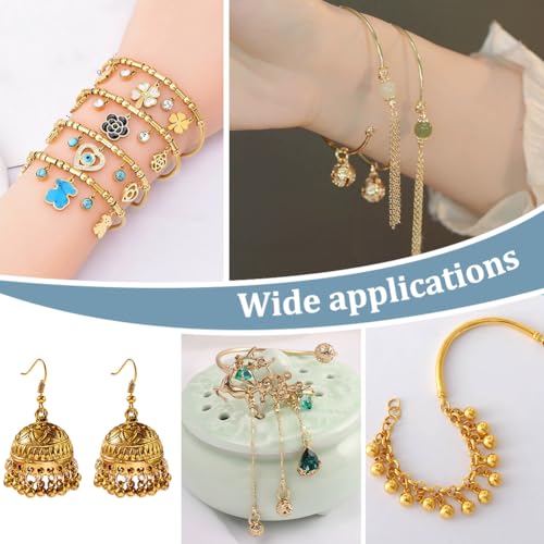 UNICRAFTALE 500Pcs 18K Gold Plated Oval Jump Rings 304 Stainless Steel 6mm Long Golden Rings for Jewelry Making DIY Craft Earring Bracelet Pendant Choker - size: 4mm