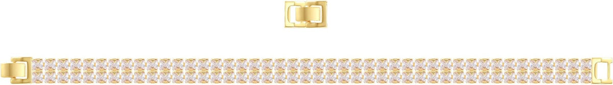 14K Gold Plated Tennis Bracelet for Women – Classic CZ Link Design, Fits 6.0"–7.2" Wrists – Stylish Sparkling Jewelry Gift, Timeless Tennis Bracelets for Women