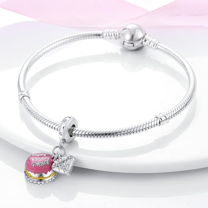 Parmuz 925 Sterling Silver Charm for Bracelet Necklace Dangle Love Mom Ocean travel Butterfly Party Charm Beads Pendants DIY Jewelry for Women