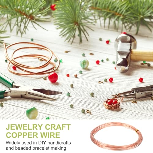 PATIKIL 99.9% Pure Copper Wire for Jewelry Making, 18 Gauge (1mm) Copper Craft Wire 14.8 Feet Beading Jewelry Making Supplies for Crafting Wreath Electroculture Gardening - size: 18 Gauge x 14.8 Feet