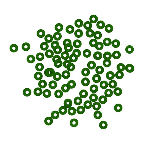 Mandala Crafts Dark Green Heishi Beads 6mm – 3000 Flat Polymer Disc Clay Beads for Adult Jewelry Making Spacer Beads, Bracelets, Necklaces, and Earrings - color: Dark Green, size: 6mm 3000 PCs