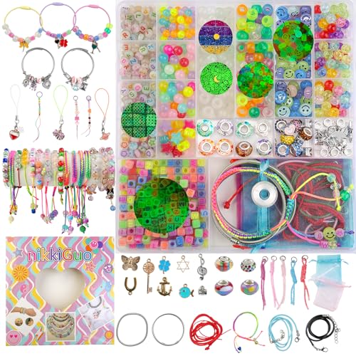 Hardy Guo Glow Pony Beads Bracelet Making Kit Beads for Friendship Bracelet kit with Letter Beads Jewelry Making Set for Beginners Gifts (Pandora - Glowing Night) - color: Pandora - Glowing Night