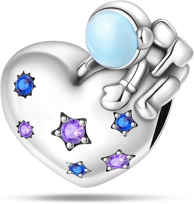 LIGHTDOG 925 Sterling Silver Charm fits Pandora Charm Bracelet Necklaces Pendant Bead Charms Jewelry Gift for Women Family Friends