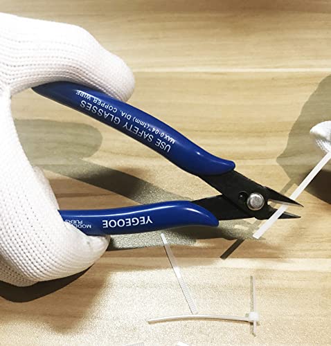 YEGEOOE Wire Cutters, 5Pack 170 Micro Precision Wire Flush cutters Mini Nippers Shear Cutters Wire Snips Small Side Cutters for Electronics