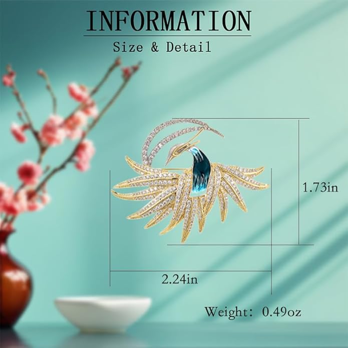 Animal Brooch for Women Girls 18k Gold Plated Animal Brooch Pin Rhinestone Animal Brooch Lapel Pin Jewelry Thanksgiving Day Birthday Wedding Gifts for Mom Wife