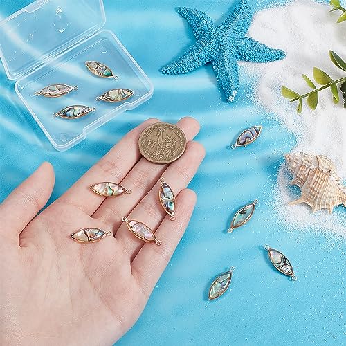 BENECREAT Abalone Shell Charms, Paua Shell Pendant Shell Charms for Jewelry Making - color: Horse Eye
