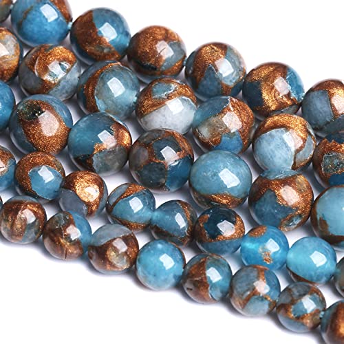 8MM 45PCS Lake Blue Cloisonne Craft Spacer Loose Beads for Jewelry Making DIY Bracelet - color: Blue Cloisonne, size: 8mm